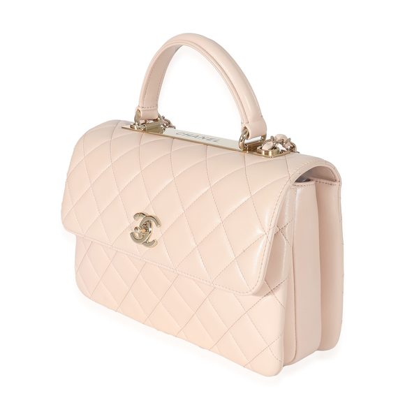 Chanel Pink Quilted Lambskin Medium Trendy CC Dual Top Handle Bag - Picture 2 of 5